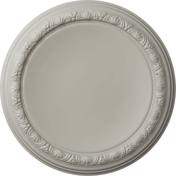Ekena Millwork Carlsbad Ceiling Medallion (Fits Canopies up to 14 1/4"), 19 1/2"OD x 1 3/4"P, Pot of Cream CM19CAPCF - main